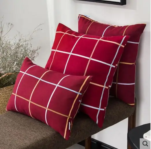 Красная большая наволочка в скандинавском стиле набор диванных подушек для