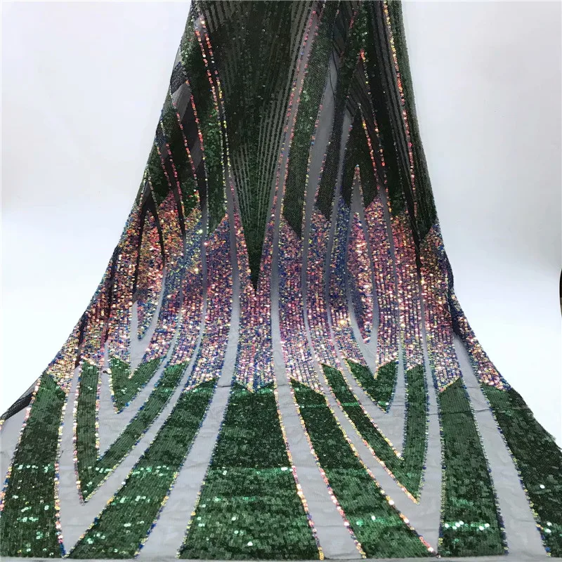 2019 высококлассная французская сетчатая кружевная ткань с зелеными/красными