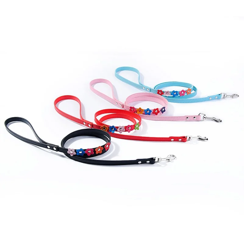 Ошейник для домашних питомцев цветочный ошейник из искусственной кожи милая