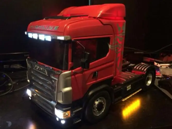 Светодиодные фонари декоративные для 1/14 RC Tamiya R620 R470 R730 MAN TGX BENZ 1851 3363 VOLVO Hino 700 V8 тягач 6x4 грузовик