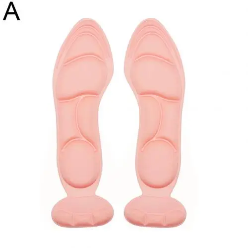 Pink A Новинка; женские мягкие дышащие Нескользящие туфли на высоком каблуке; стелька со вставками на заднем каблуке - Цвет: Pink A