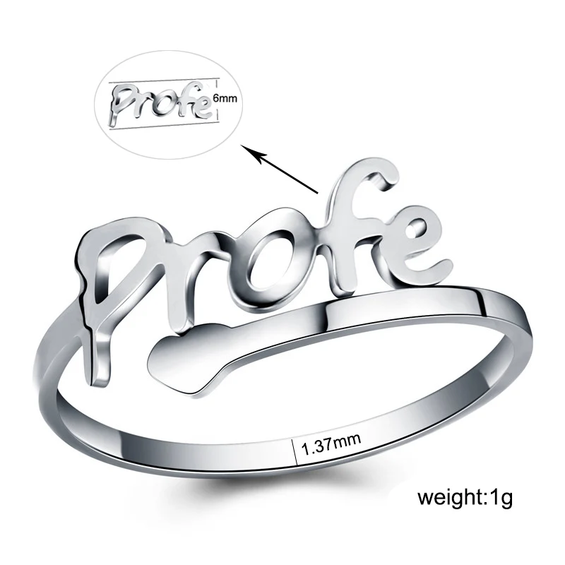 Кольца манжеты с надписью Profe для мужчин и женщин модные ювелирные изделия