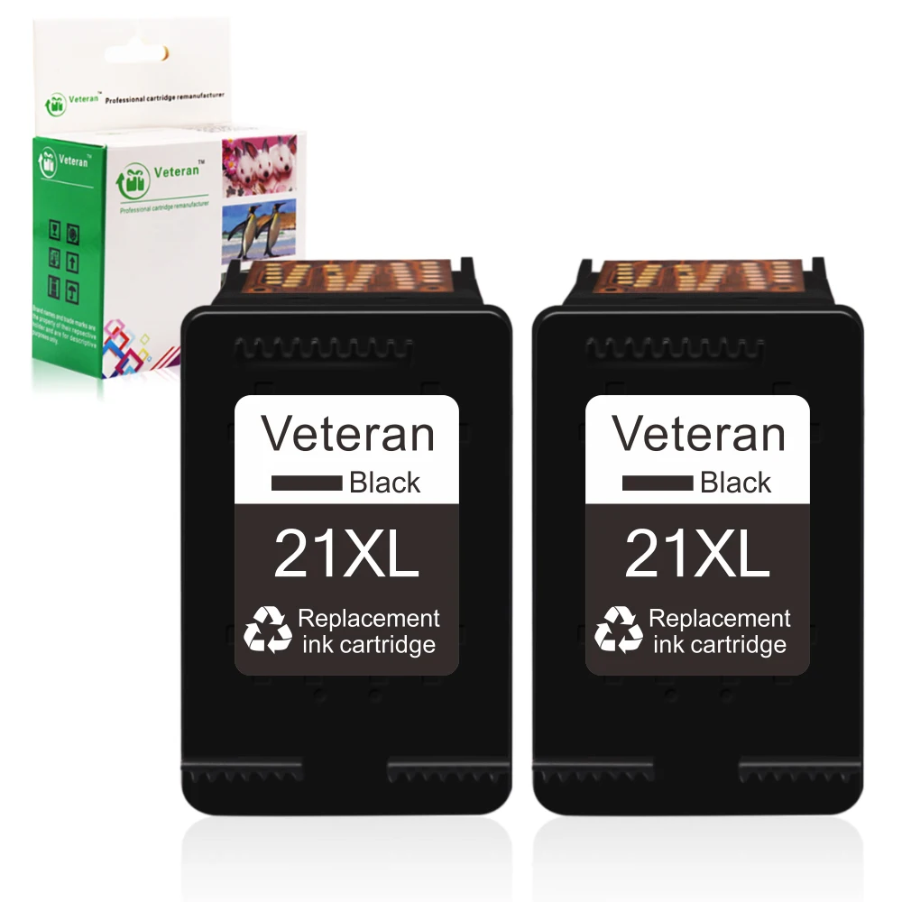 

Veteran 21XL Black Ink Cartridge Replacement for HP21 HP 21 XL Deskjet F2180 F2200 F2280 F4180 F300 F380 380 D2300 Printer