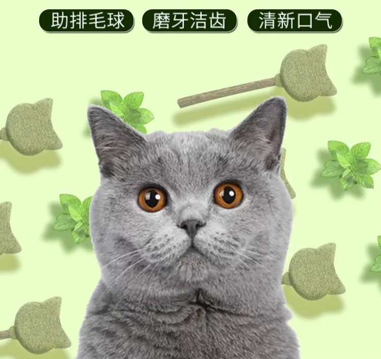 Зубная палочка товары для домашних животных кошек с мятной мятой натуральная