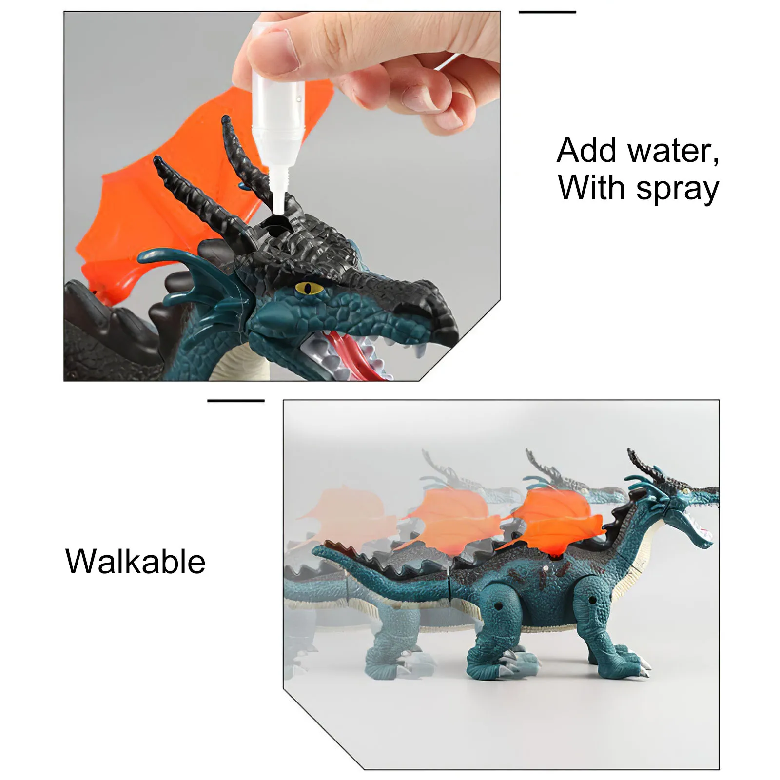 

Large Spray Mechanical Dinosaurs Fade-resistant Cartoon Electronic Walking Animal Model Dinosaurio Robot Sprayable Children Toys