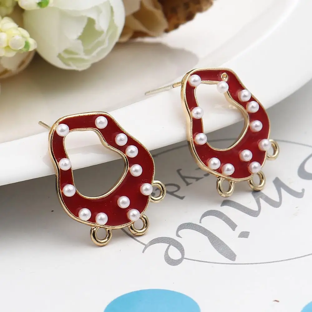 Серьги-гвоздики DoreenBeads из цинкового сплава с эмалью Ювелирные Изделия