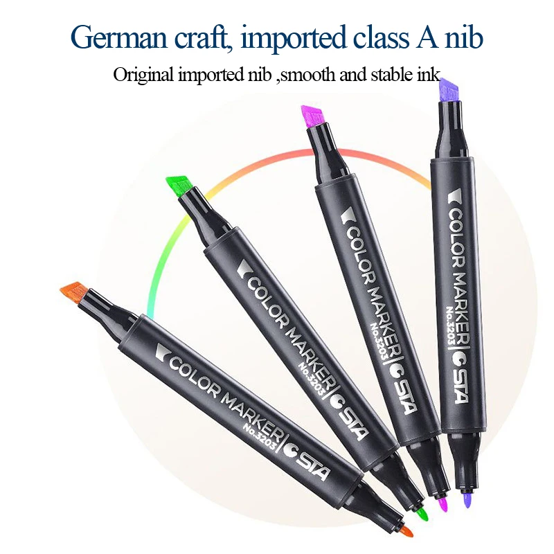 Набор художественных маркеров STA 3203 масляные маркеры на спиртовой основе для