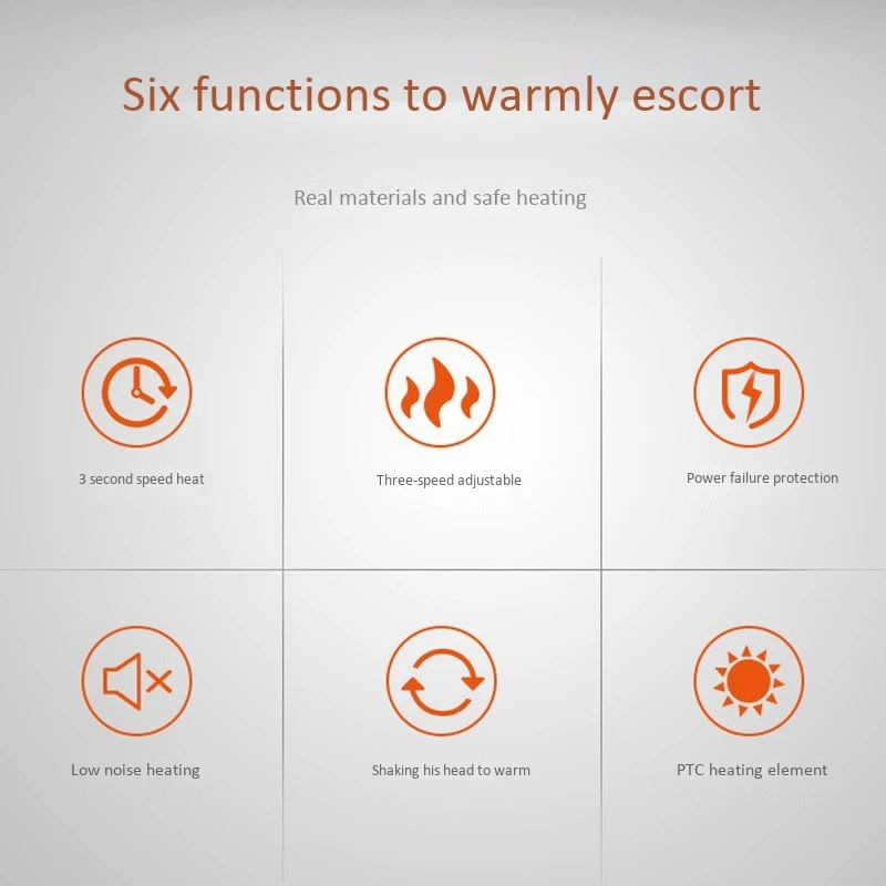 

AD-Heater Portable Home Mini Heater PTC Ceramic Electronic Heater for Heating and Cooling, for Home Office(US Plug)