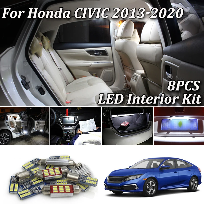 8 шт. Премиум Canbus Ксеноновые белые светодиодные фонари интерьерная упаковка для