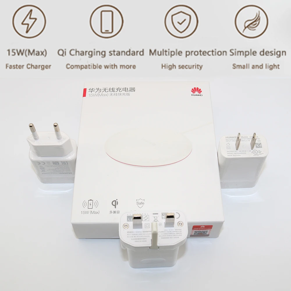 HUAWEI CP60 QI Wireless Charger Original Type C WPC Smart 15W Max Mate 20 Pro RS Compatible for IPhone Samsung Xiaomi | Мобильные