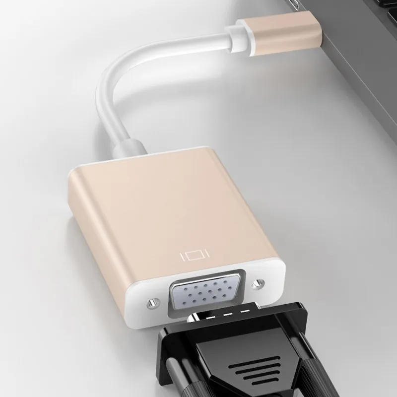Универсальный Тип C к VGA адаптер USB3.1 USB-C конвертер кабель для MC ноутбука |