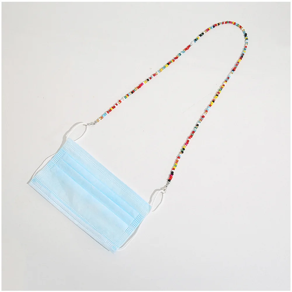 Богемные красочные бусы маска ремешок Простой повседневный цепь