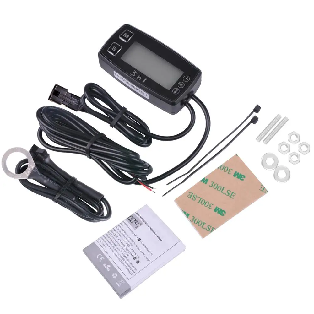 3 в 1 датчик температуры с часами измеритель напряжения термометр Вольтметр для