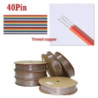 1m 1 4mm pitch color flat ribbon cable rainbow dupont wire 40 way pin for fc dupont connector arduino pcb diy