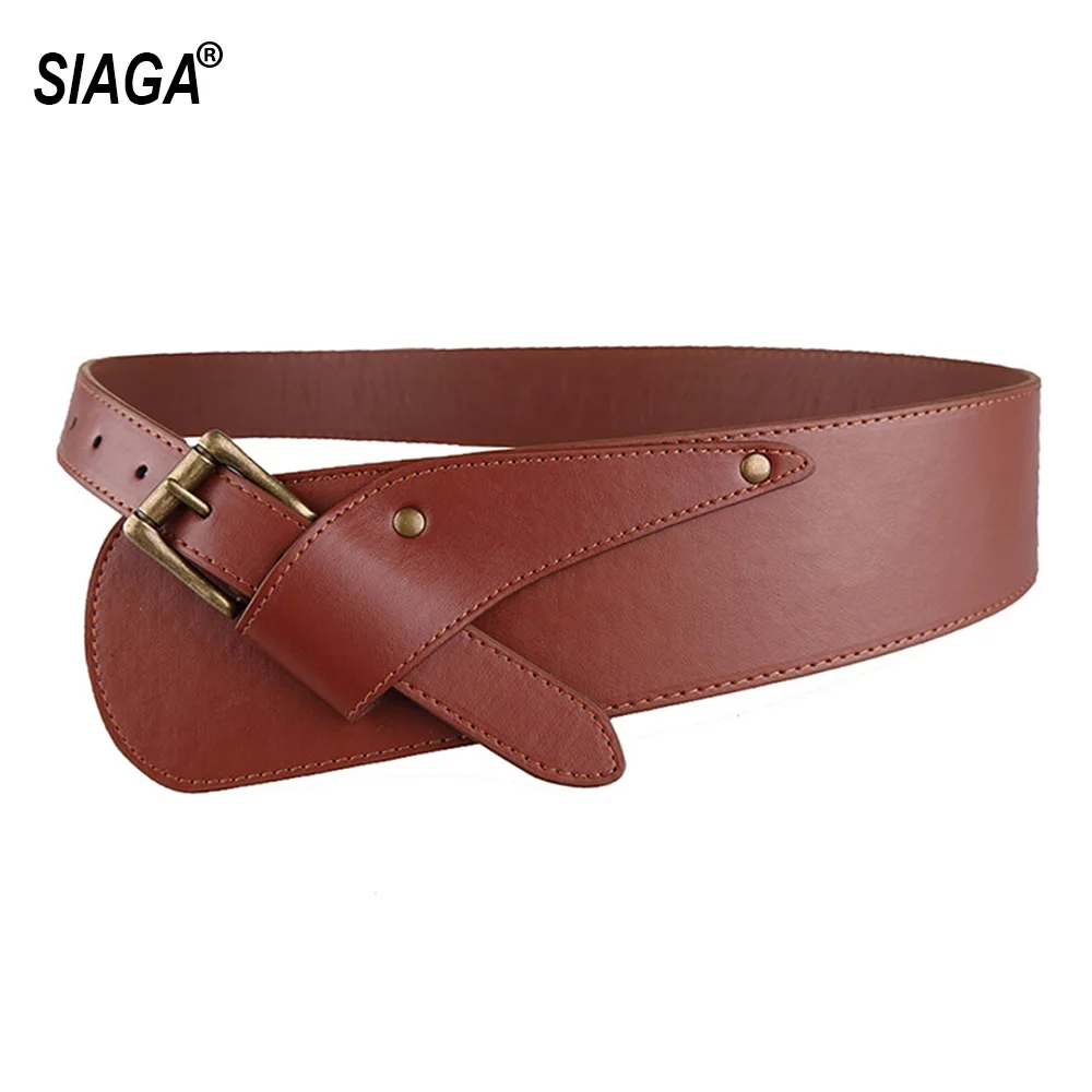 Женский дизайнерский Повседневный декоративный кожаный ремень в стиле ретро