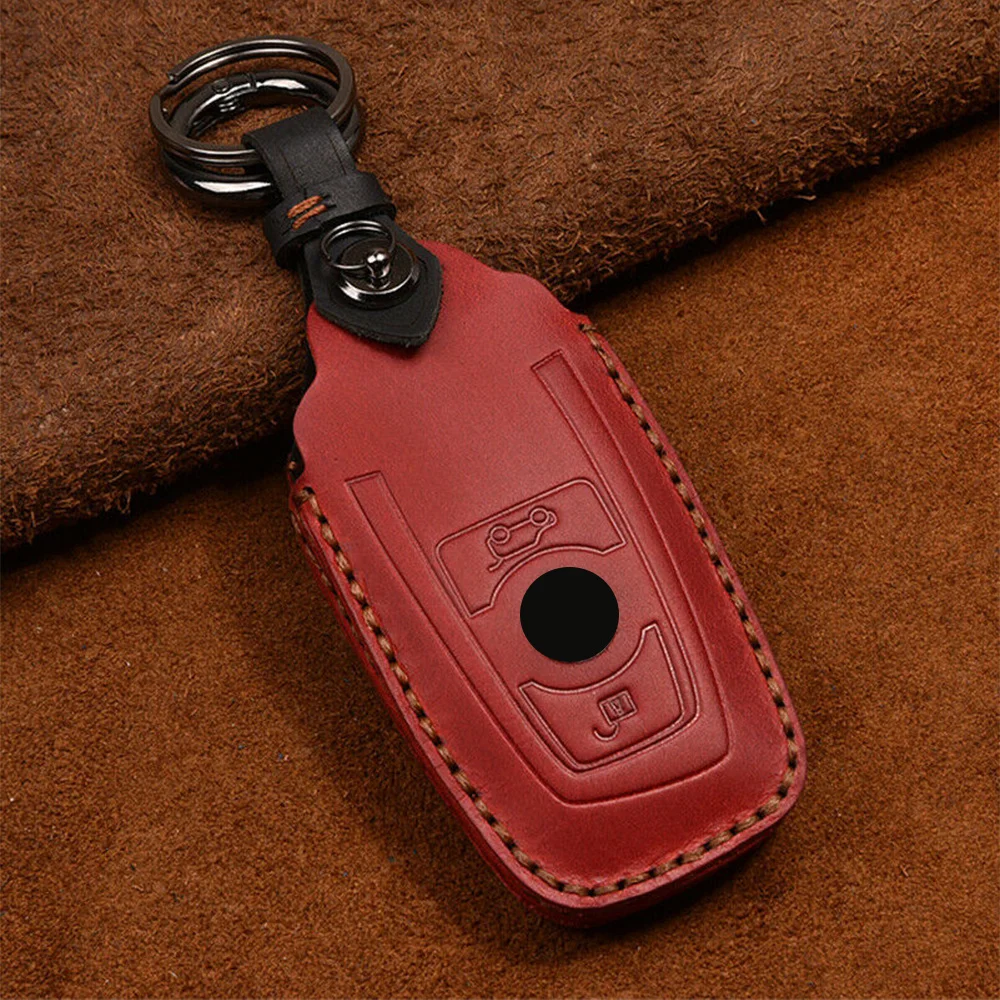 

Leather Car Key Chain Holder For BMW 520 525 f30 f10 F18 118i 320i 1 3 5 7 Series X3 X5 X6 M3 M4 M5 F30 F20 X1 Case Cover Shell
