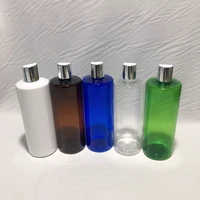 500ml 14 pcslot travel white empty plastic shampoo gel bottle with goldsilver disc top cap 17 oz pet essential oil bottle