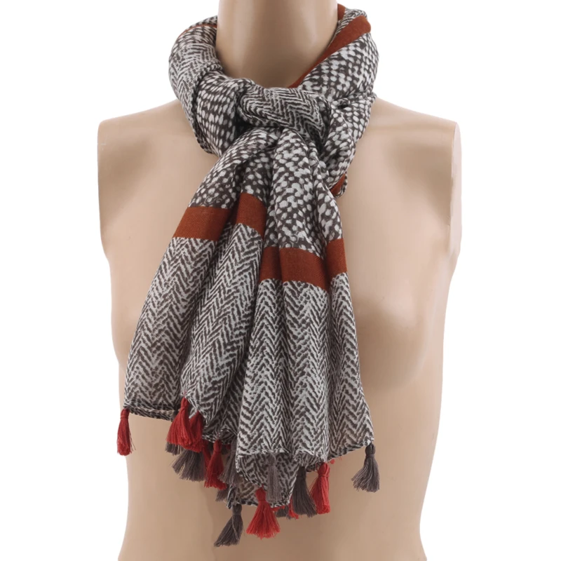 

New Fashion Plain Scarf Women Cotton Linen Scarves Summer Beach Long Shawl Wraps Elegant Lady Soft Thin Head Scarf