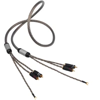 audiophile lp vinyl record tonearm phonograph cable odin hifi audio rca cable with ground wire