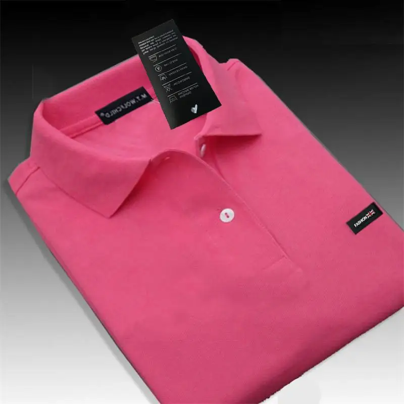 Рубашка-поло женская с коротким рукавом модный брендовый Повседневный Топ