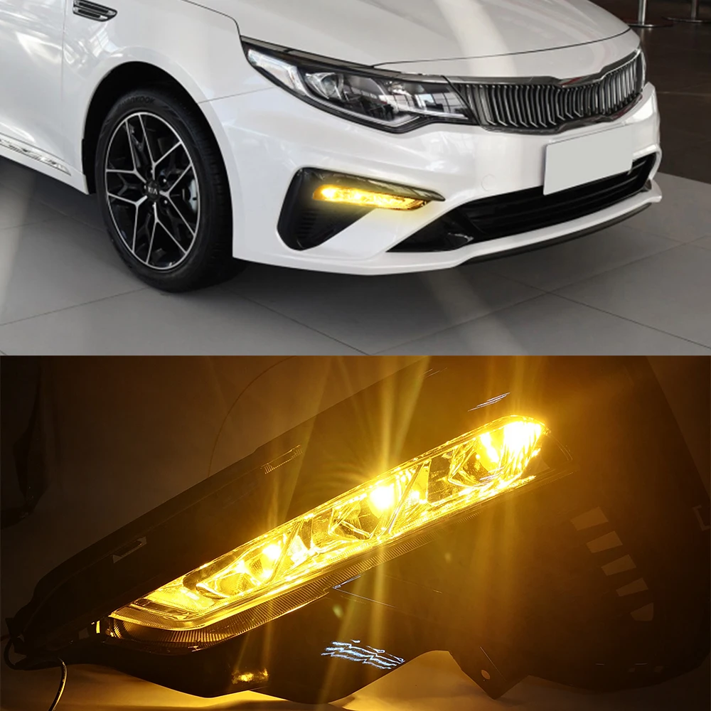 Автомобильный мигающий 1 пара светодиодный дневные ходовые огни для Kia Optima K5 2019 2020