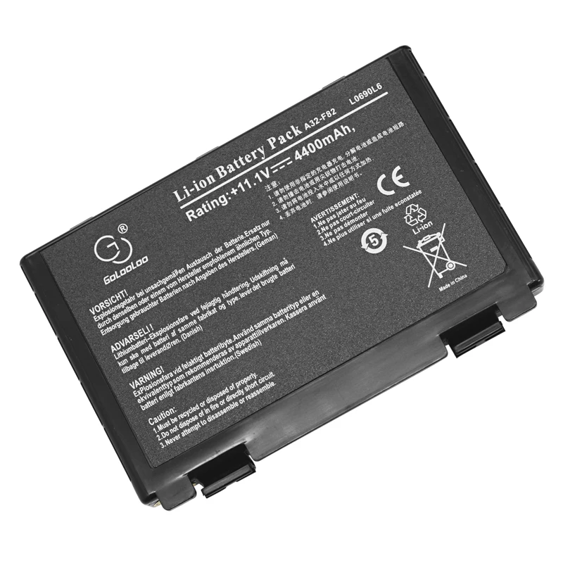 Аккумулятор Golooloo для Asus K40 K42J K42 k50c K51 K60 K61 A32 f82 F52 F82 k40in K50 K50iJ k50AB k50ID k50iJ
