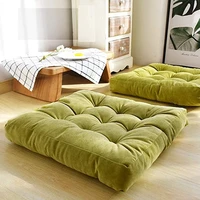 inyahome reading cushion chair pad casual seating for adults kids yoga soft thicken square floor seat pillows cushions green