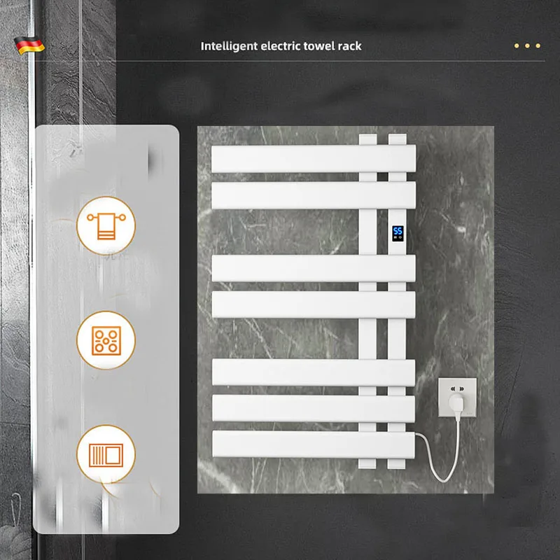 Buy スマート電気タオルラック乾燥ダニ除去温度 時間制御タオルウォーマー入浴設備ホームタオルウォーマー