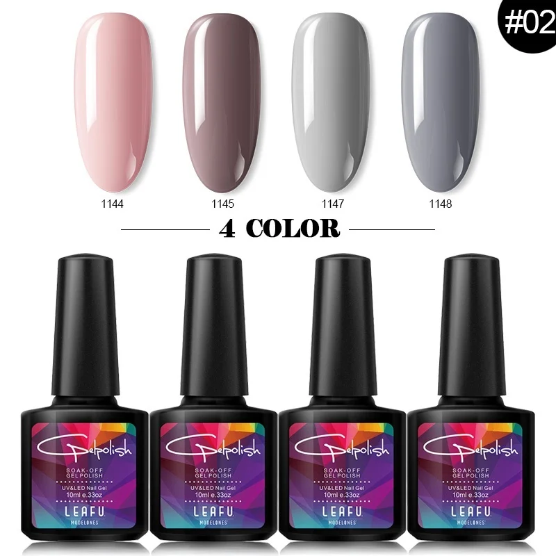 Modelones 4/6 шт лак для маникюра салонный УФ Гель замачиваемый Полупостоянный