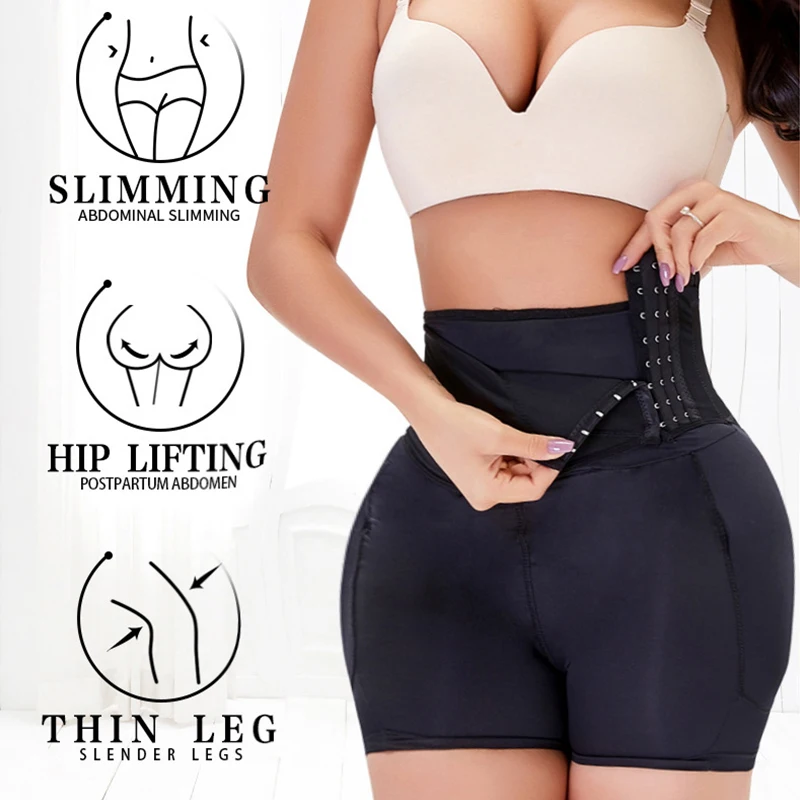 Fake Ass Padded Panties Sexy Women Corset Underwear Buttocks Hip Pads Plus Size Body Shaper Shorts Tummy Control Booty Enhancer