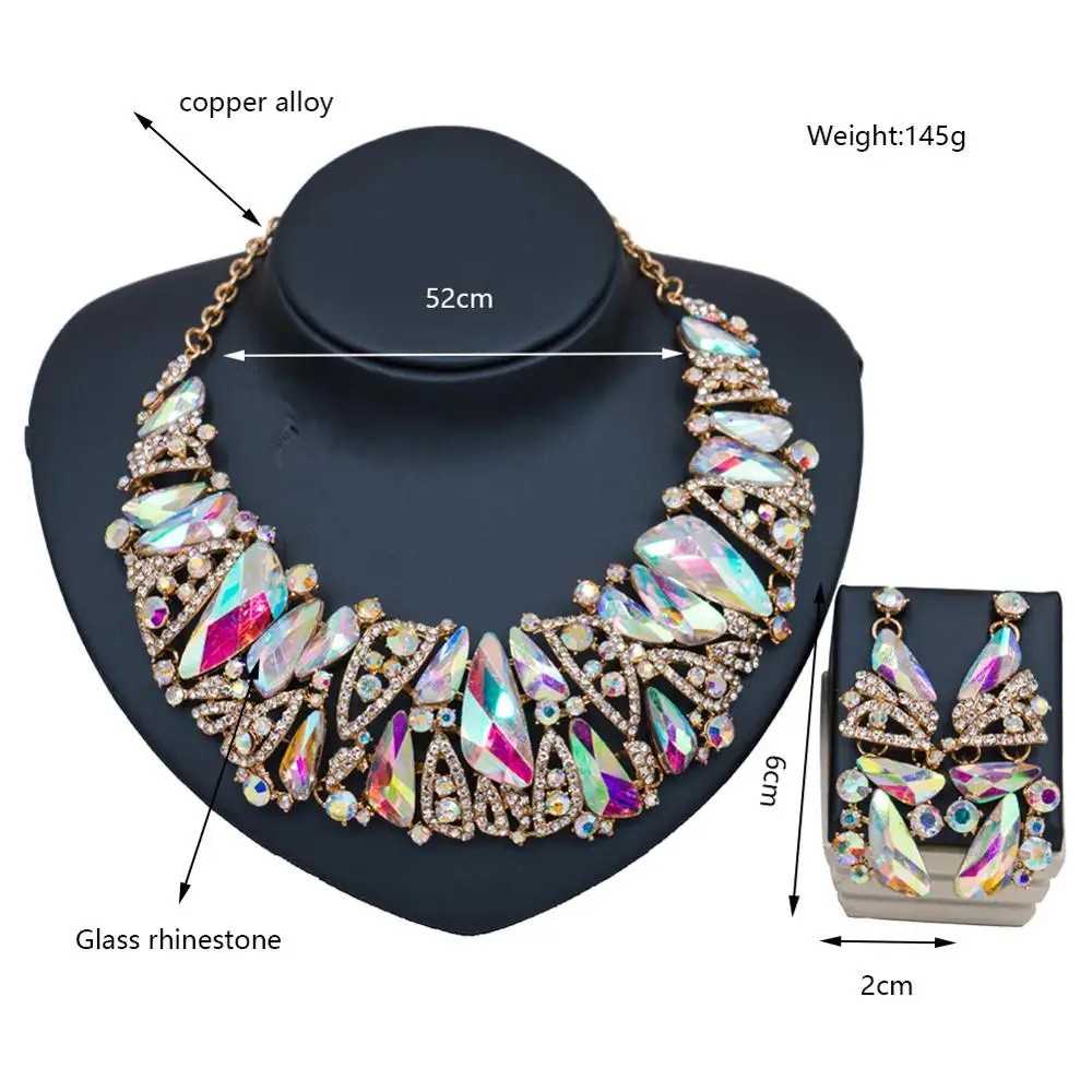 Комплект ювелирных изделий CACARE ожерелье серьги наборы недорогие женские