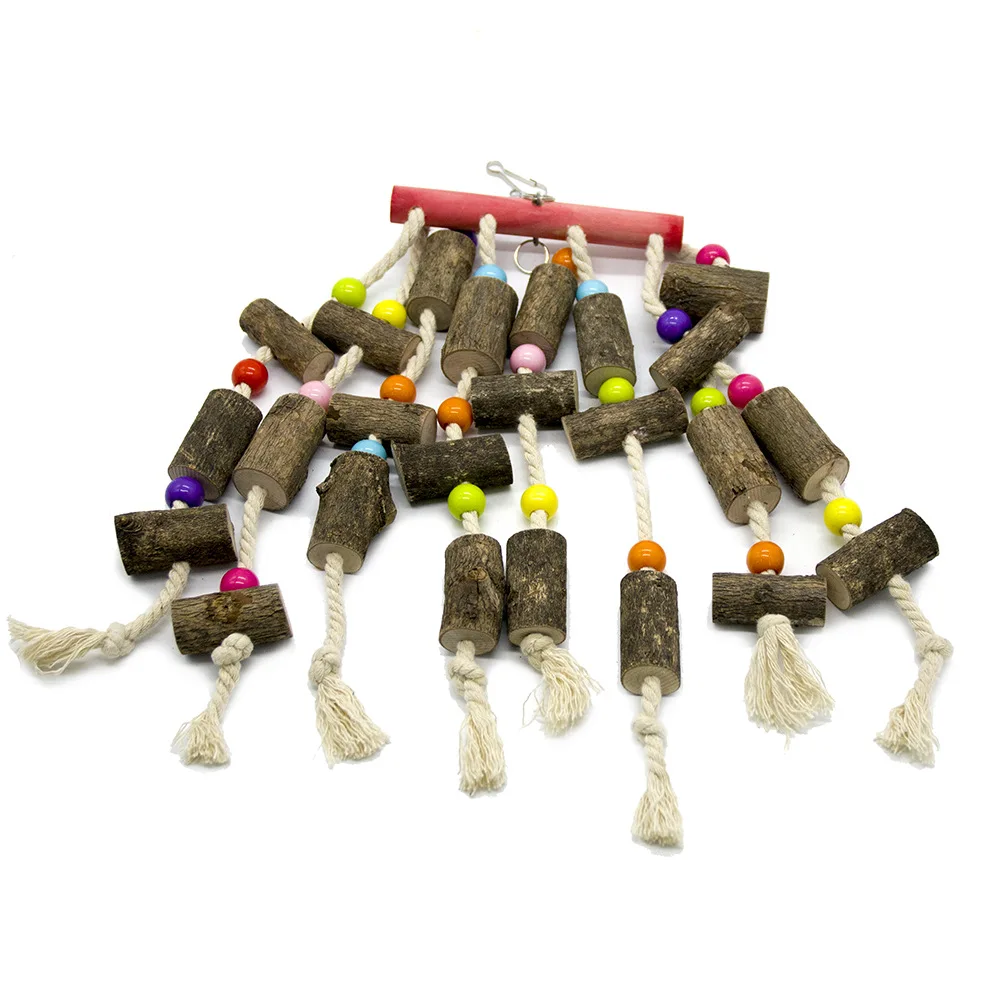 Большой попугай игрушка птица Amazon и более большой бревно укуса игрушки хлопковая