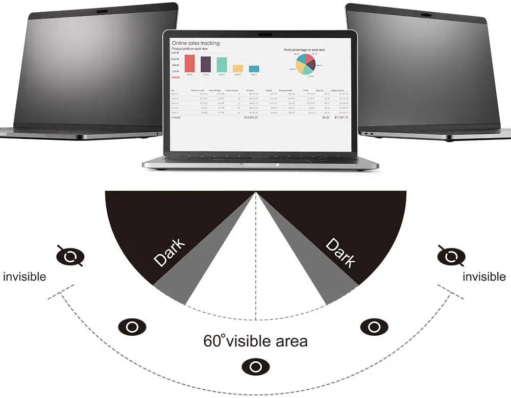 Магнитный фильтр конфиденциальности экрана Защитная пленка с веб-камерой крышка