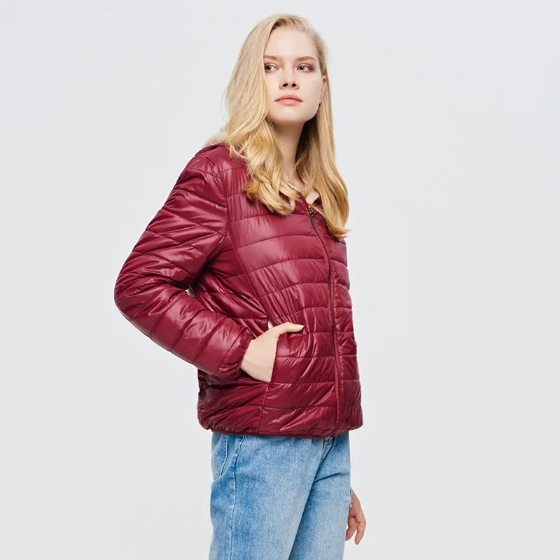 2020 женское осенне-зимнее теплое пальто с капюшоном тонкая Базовая куртка