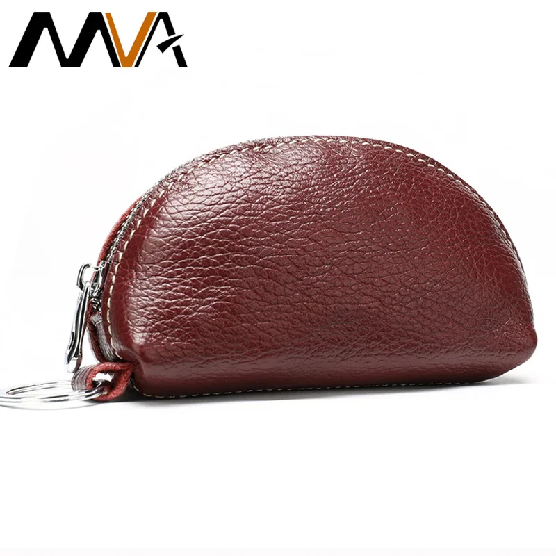Кошелек MVA из натуральной кожи для женщин и мужчин маленький бумажник мелочи