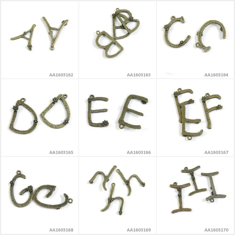 Подвеска в античном стиле с буквами алфавита I H G F E D C B A браслет подвеска