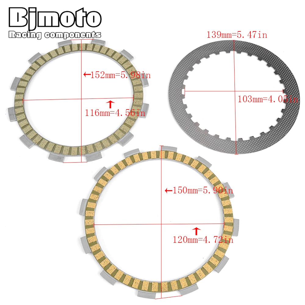 

Motorcycle Engine Clutch Friction Plates Disc FOR Suzuki GSX400 GK7BA Inazuma 2000 DR500 DR500R DR500S 1983-1988 DR600R SP500