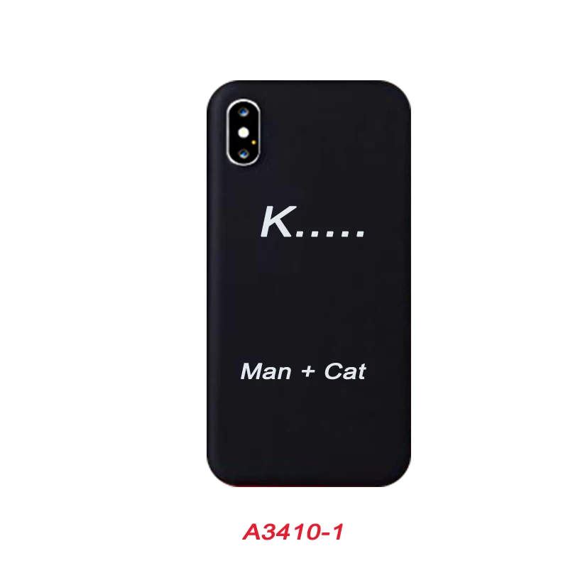 Style 1 Модный чехол для телефона JAMULAR с буквенным принтом для iPhone X 11 Pro XS MAX X XR 7 6 6s 8 Plus, Матовая Мягкая задняя крышка из ТПУ с изображением кота, чехол - Цвет: Style 1