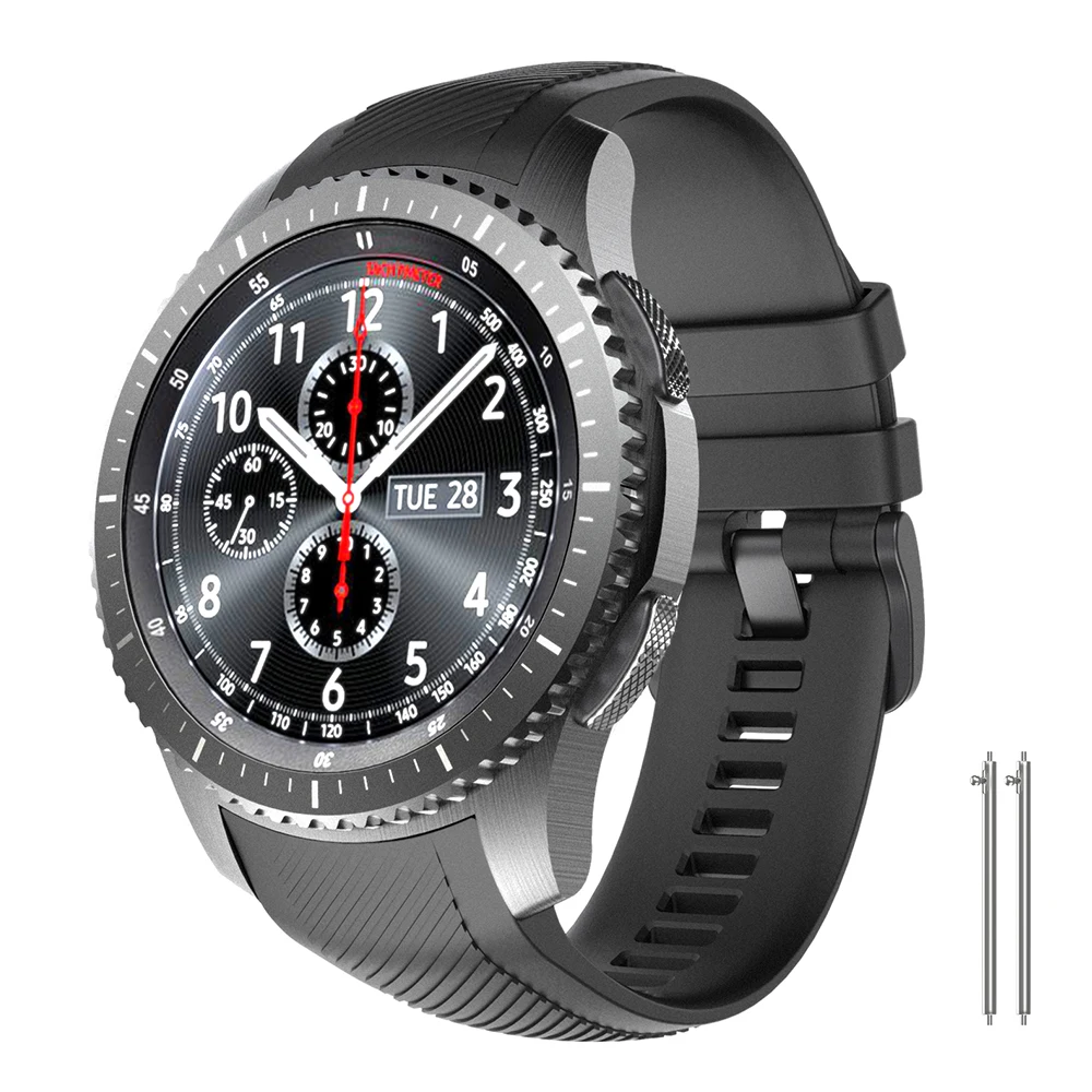 22 мм ширина ремешок для часов Samsung Gear S3 Frontier/Classic/Galaxy Watch 46 мм/Huawei GT мм/Ticwatch pro/S2/E2