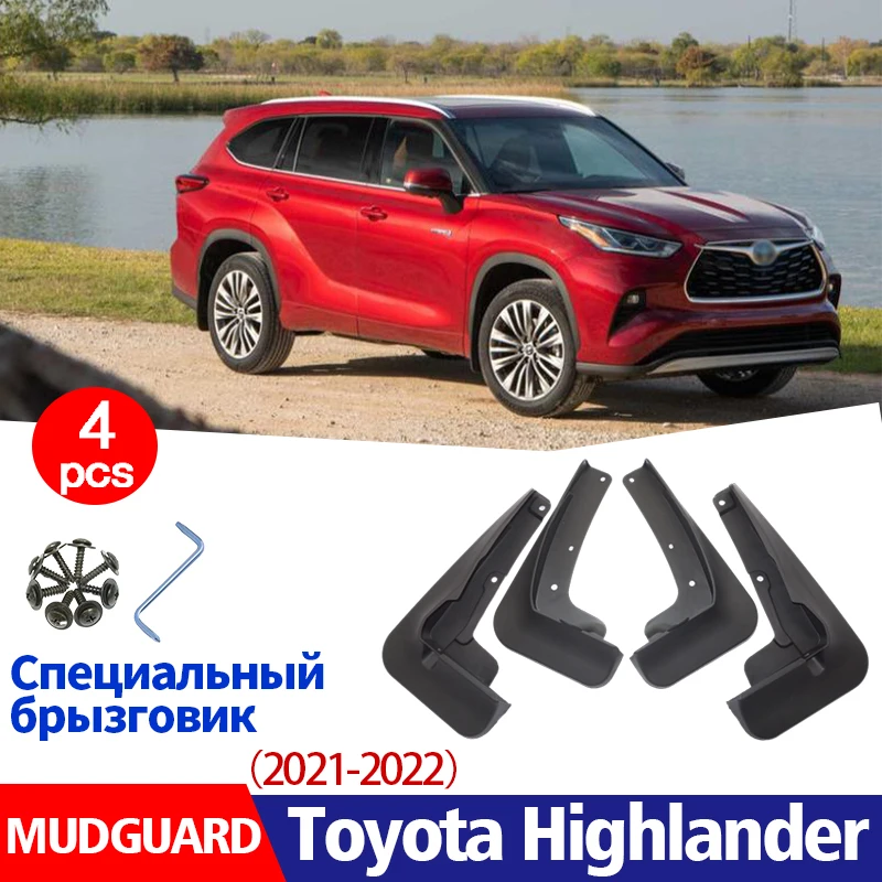 

Mudflaps FOR Toyota Highlander 2021 2022 Mudguard Fender Mud Flap Guard Splash Mudguards Car Accessories Auto Styline Front Rear