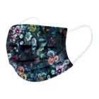 Маска одноразовая трехслойная для лица с цветочным принтом, 10-100 шт.