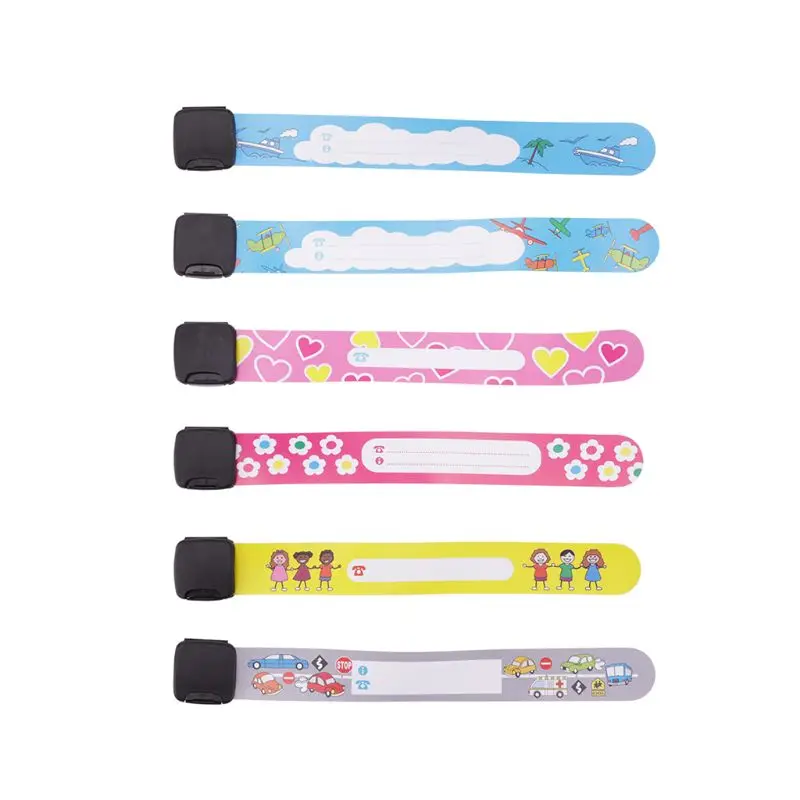 

8 Pcs Kids Anti-lost Info Wrist Band Reusable Outdoor Safe ID Bracelet Festival Parties Recognition Wristband C5AF