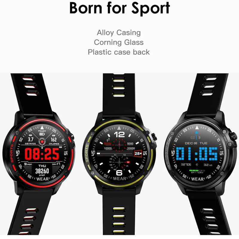 L8 Smart Watch Men IP68 Waterproof Reloj Hombre Mode SmartWatch with Blood Pressure Watches Sports Fitness Heart Rate Watch Man