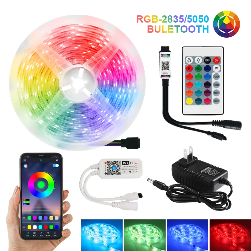 

Led Lighting 5M 10M 15M 20M RGB LED Strip Lights SMD Flexible Ribbon Waterproof Tape Diode DC 12V WIFI Control RGB 5050 Bluetoot