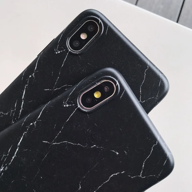 Черный мраморный силиконовый мягкий чехол все включено для телефона iphone XS Max XR X 6