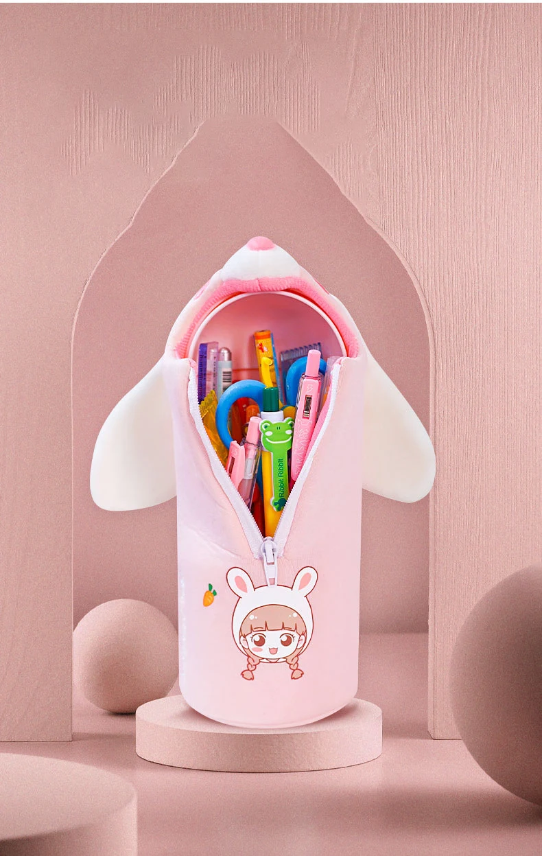 

Plush Pencil Case Girl Simple&Cute Children's Stationery Box Elementary School Multi-Function Pen Box Boy Niche Large-Capacity