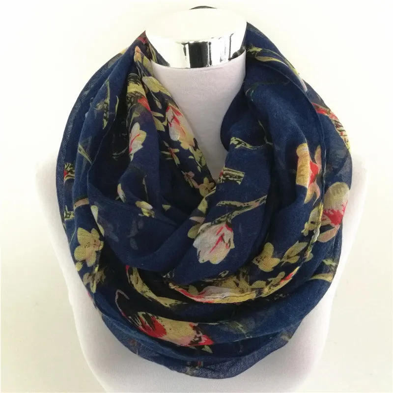 

10pcs/lot New Magpie Bird Print viscose All Match Ipek Esarp Women loop Scarves hot sale flower infinity Scarf spring lady Wraps