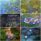 Картина Водяные лилии 5D сделай сам, алмазная живопись, серия Monet, полноразмерная круглая вышивка, стразы, украшение для дома