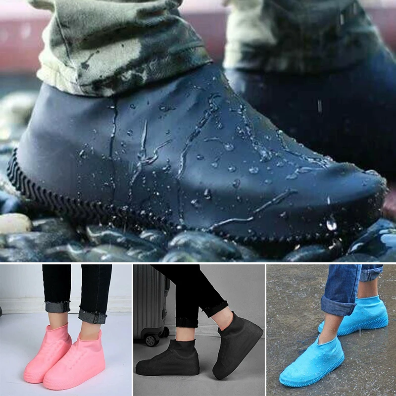 

Многоразовый водонепроницаемый чехол для обуви, нескользящий Эластичный Силиконовый протектор для обуви, портативный непромокаемый чехол...