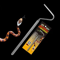 retractable snake hook stainless steel long handle snake catching tool trap snake tongs reptiles handling tool